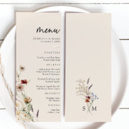 Menu Casamento Floral Boho