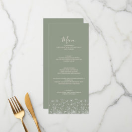 Menu Casamento Floral Boho Boho, Minimalista e Elegante