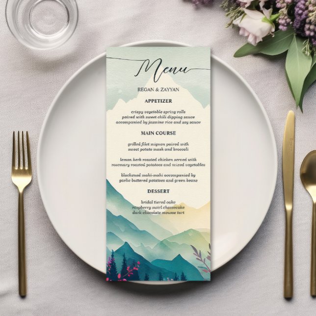 Menu Casamento Floral das Montanhas primavera (Criador carregado)