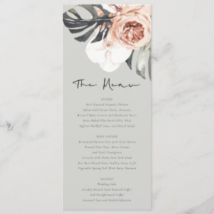 MENU CASAMENTO FLORAL DE ÁGUA DA CINZA DE RUST MONSTRE