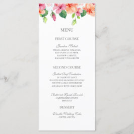Menu Casamento Floral De Cor Biológica Búlica Tropical