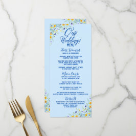 Menu Casamento Floral de Cores Silvestres