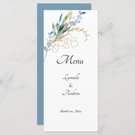 Menu Casamento Floral de Summer Watercolor