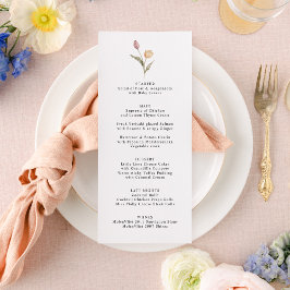 Menu Casamento Floral de Tulip Tulip Elegante Minimalis