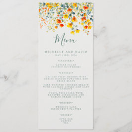 Menu Casamento Floral de Verão Ousado