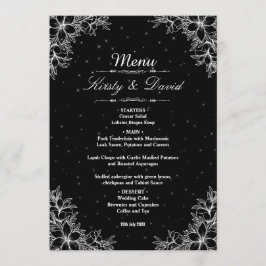 Menu Casamento Floral do Ornamentado Branco