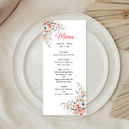 Menu Casamento Floral Elegante