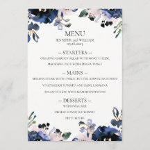 Casamento Floral Elegante Cor-de-marinho Azul e Ro