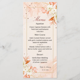 Menu Casamento Floral Mágico com Galáxia de Terracota S