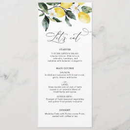 Menu Casamento Floral Moderno com Lemon Greenery