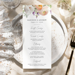 Menu Casamento Floral Primavera Delicada