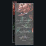 Menu Casamento Floral Romântico de Belas Artes Escuras<br><div class="desc">Menu de Casamento Floral Romântico de Belas Artes Escuras</div>