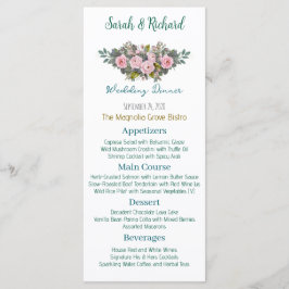 Menu Casamento Floral Rosado