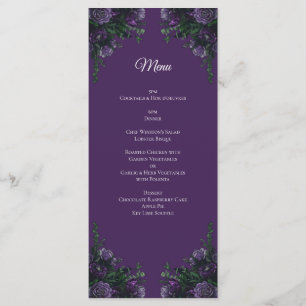 Menu Casamento Floral Roxo