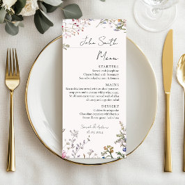 Menu Casamento Floral Russo De Flores Selvagens Persona
