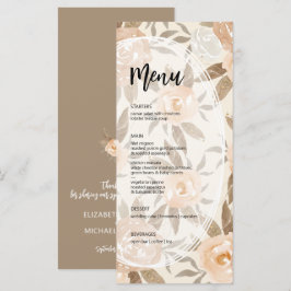 Menu Casamento Floral Rustic Fall