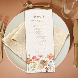 Menu Casamento Floral Rústico de Outono Boho