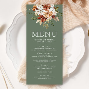 Menu Casamento Floral Terracota de Flores Silvestres em