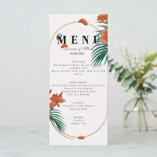 Menu Casamento Floral Tropical Elegante