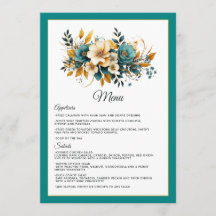 Casamento Floral Turquesa e Dourado