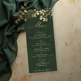 Menu Casamento Floresta Encantada Folhagem Dourada Caça