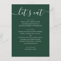 Casamento Floresta Escura Verde | Jantar com Letra