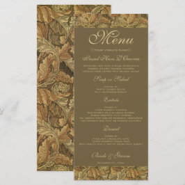 Menu Casamento Folhas Quentes de Outono Vitoriano Antig