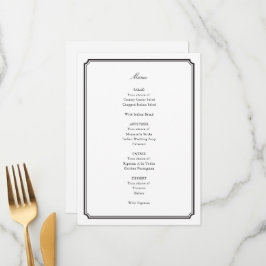 Menu Casamento Formal