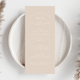 Menu Casamento Formal Da Caligrafia Clássica Blush