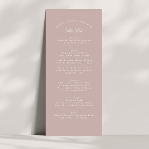 Menu Casamento Formal Da Caligrafia Clássica Rosa