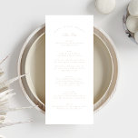 Menu Casamento Formal Da Caligrafia Rosa Blush Clássica<br><div class="desc">Este Design faz parte de uma coleção; Entre em contato comigo se precisar de ajuda para encontrar designs ou produtos correspondentes; também disponível em cores alternativas</div>