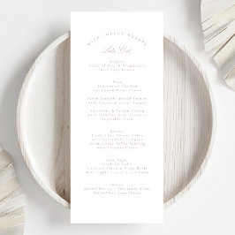 Menu Casamento Formal Da Caligrafia Rosa Clássica