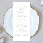 Menu Casamento Formal da Caligrafia Verde da Cinza Clás<br><div class="desc">Este Design faz parte de uma coleção; Entre em contato comigo se precisar de ajuda para encontrar designs ou produtos correspondentes; também disponível em cores alternativas</div>