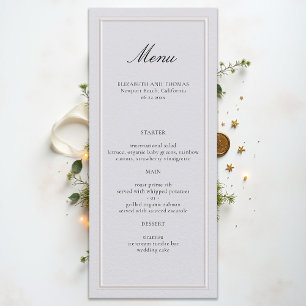 Menu Casamento Formal Moderno Clássico Quadro Elevado M