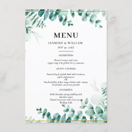 Menu Casamento Fronteiriço de Greenery Eucalyptus
