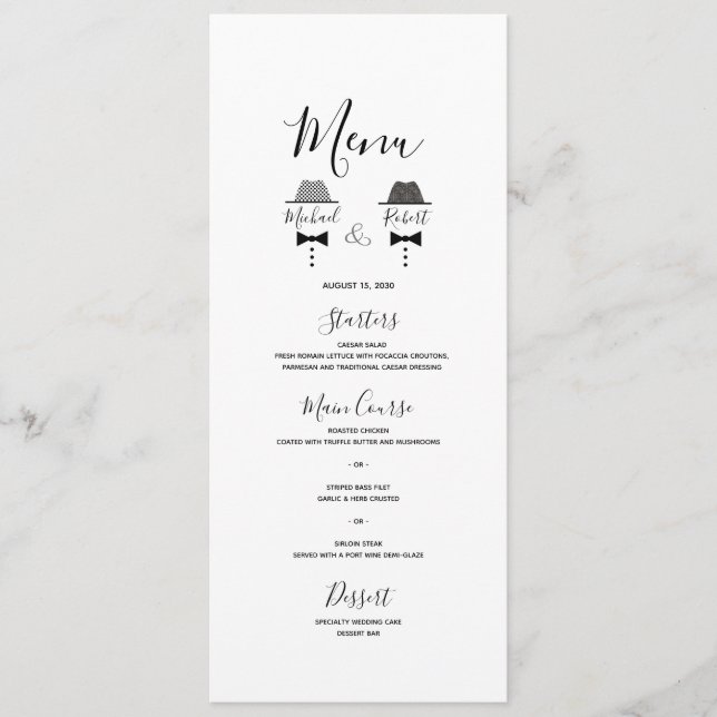 Menu Casamento Gay (Frente)