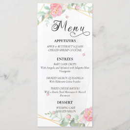 Menu Casamento Geométrico da Rosa Romântica