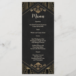 Menu Casamento Glam Roaring 20s Grande Gatsby Art Déco