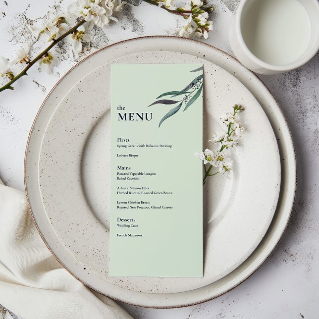Menu Casamento Jantar Jardim Botânico de Eucalipto (Criador carregado)