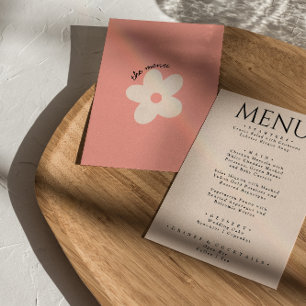 Menu Casamento Jante Colorido Retro Bright Funky Modern