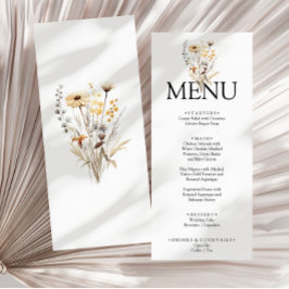 Menu Casamento Jante do Jardim Floral Elegante Boho Bri