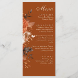 Menu Casamento Laranja Queimado