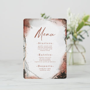 Menu Casamento Laranja Queimado por Aquarela Moderna Ab