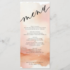 Menu Casamento Legal RoseGold Watercolor