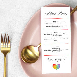 Menu Casamento Lésbico Gay do Oração do Oração de 
