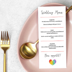 Menu Casamento Lésbico Gay do Oração do Oração de 