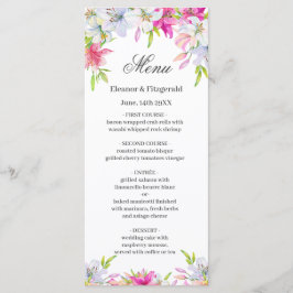 Menu Casamento Lily Watercolor