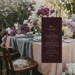 Menu Casamento Longo da Borgonha Elegante<br><div class="desc">Cardápio de burgundy elegante. Longa. Casamento. Evento.</div>