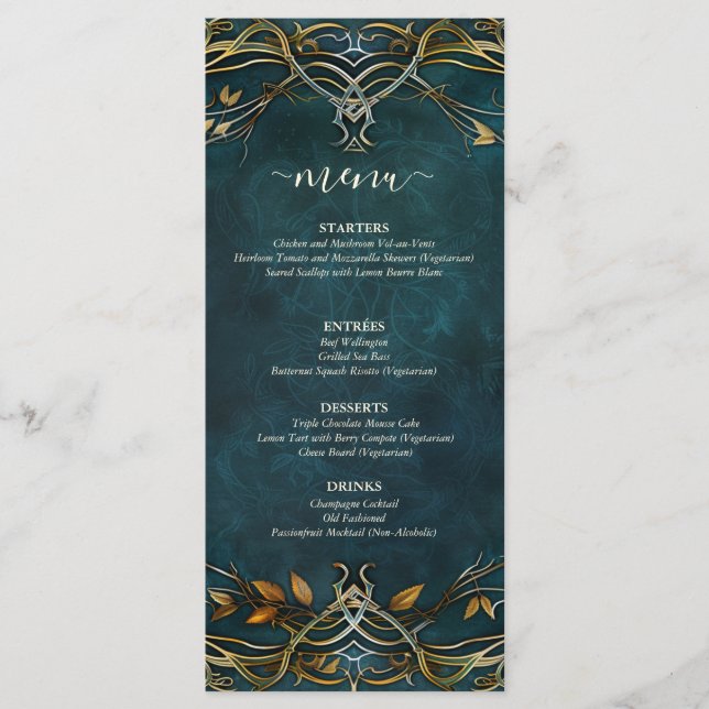 Menu Casamento Majestade da Terra Média (Frente)
