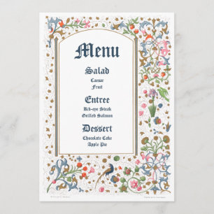 Menu Casamento Medieval de Aves Iluminadas e Flores